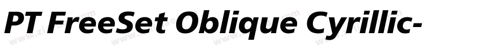 PT FreeSet Oblique Cyrillic字体转换